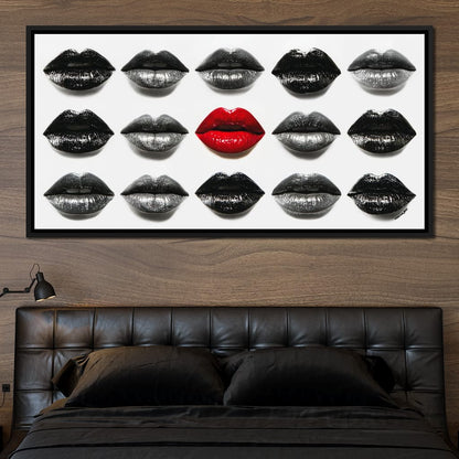 Sensual Lips Bold Defiance Canvas Wall Art