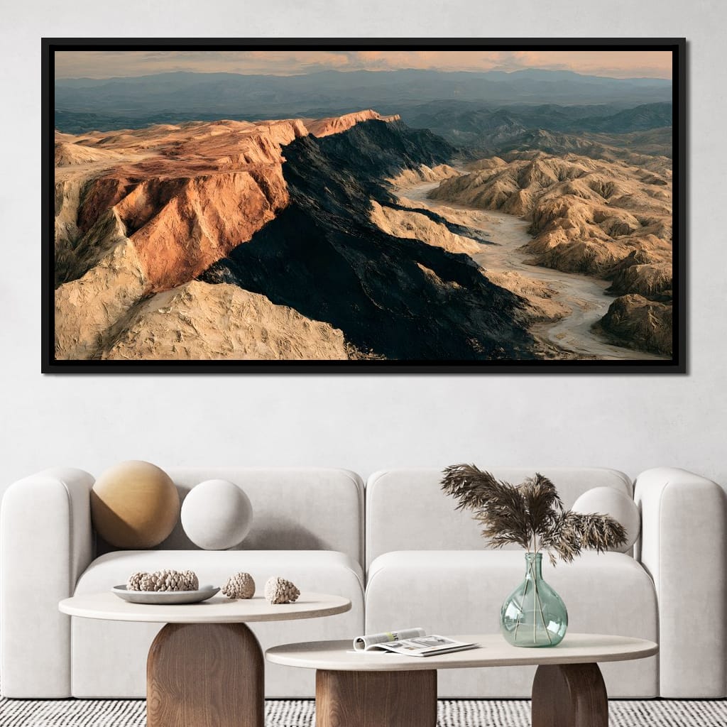 Forgotten Ridges Of Time Canvas Wall Art