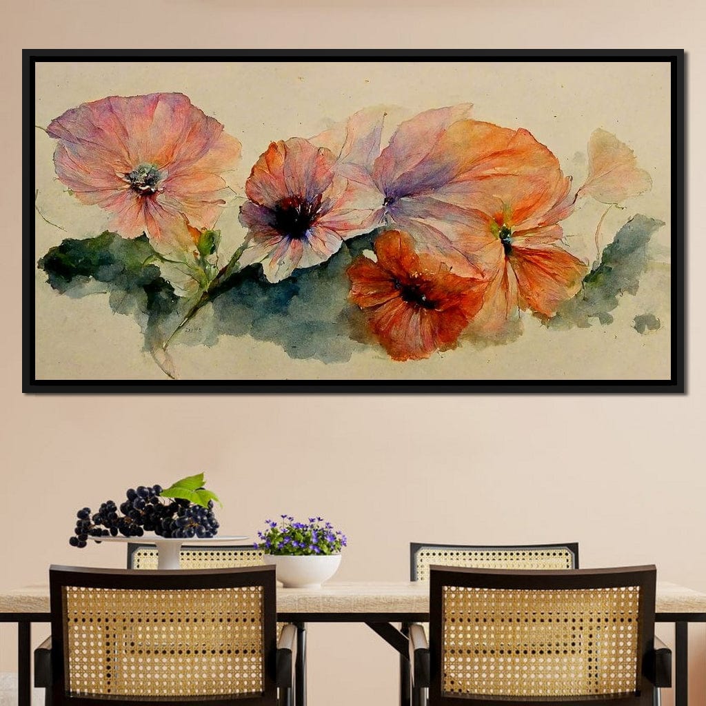 Watercolor Flowers Canvas Wall Art