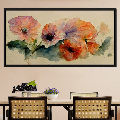 Watercolor Flowers Canvas Wall Art