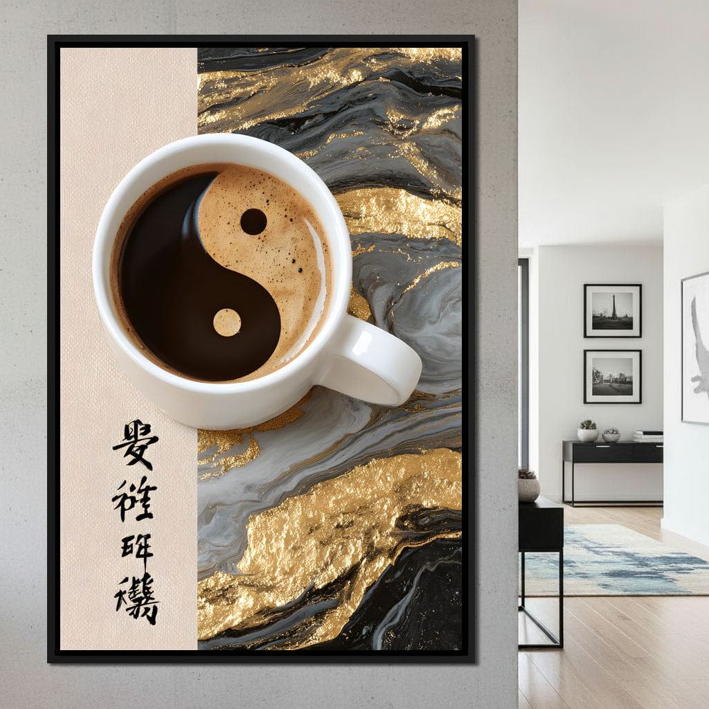 Zen Coffee Graceful Fortune Canvas Wall Art