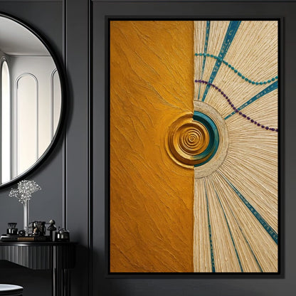 Meditative Sunform Canvas Wall Art