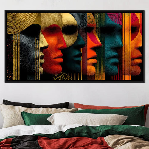 Faces of Colorful Reflections Canvas Wall Art