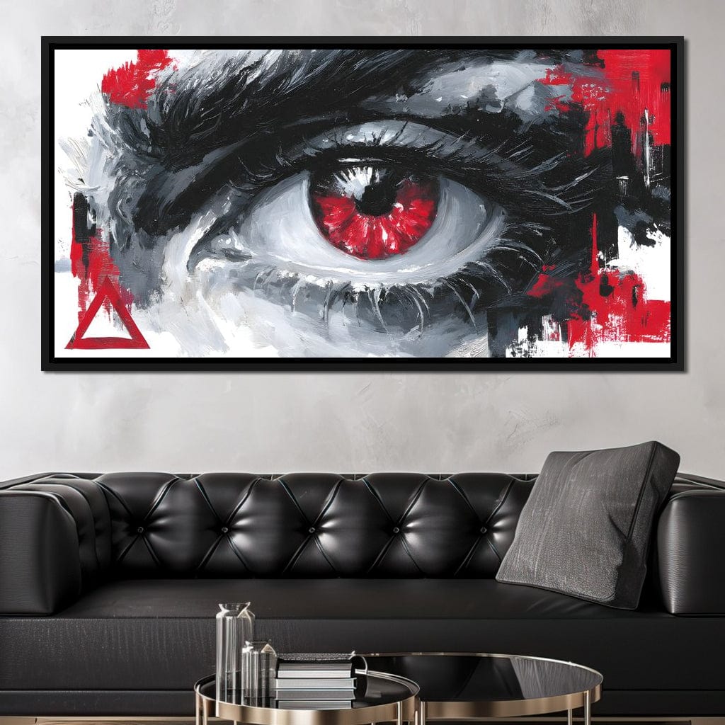 Fiery Iris Abstract Eye Storm Canvas Wall Art