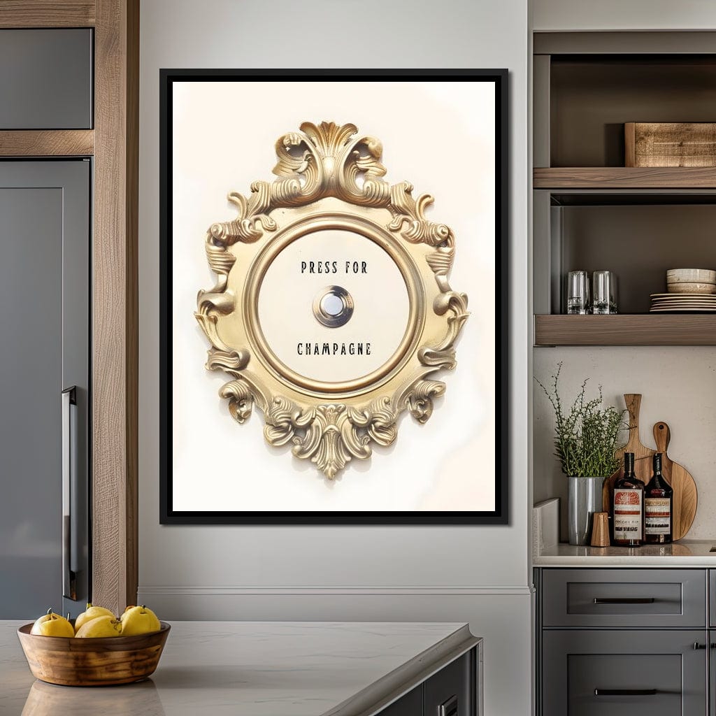 Press for Champagne Canvas Wall Art