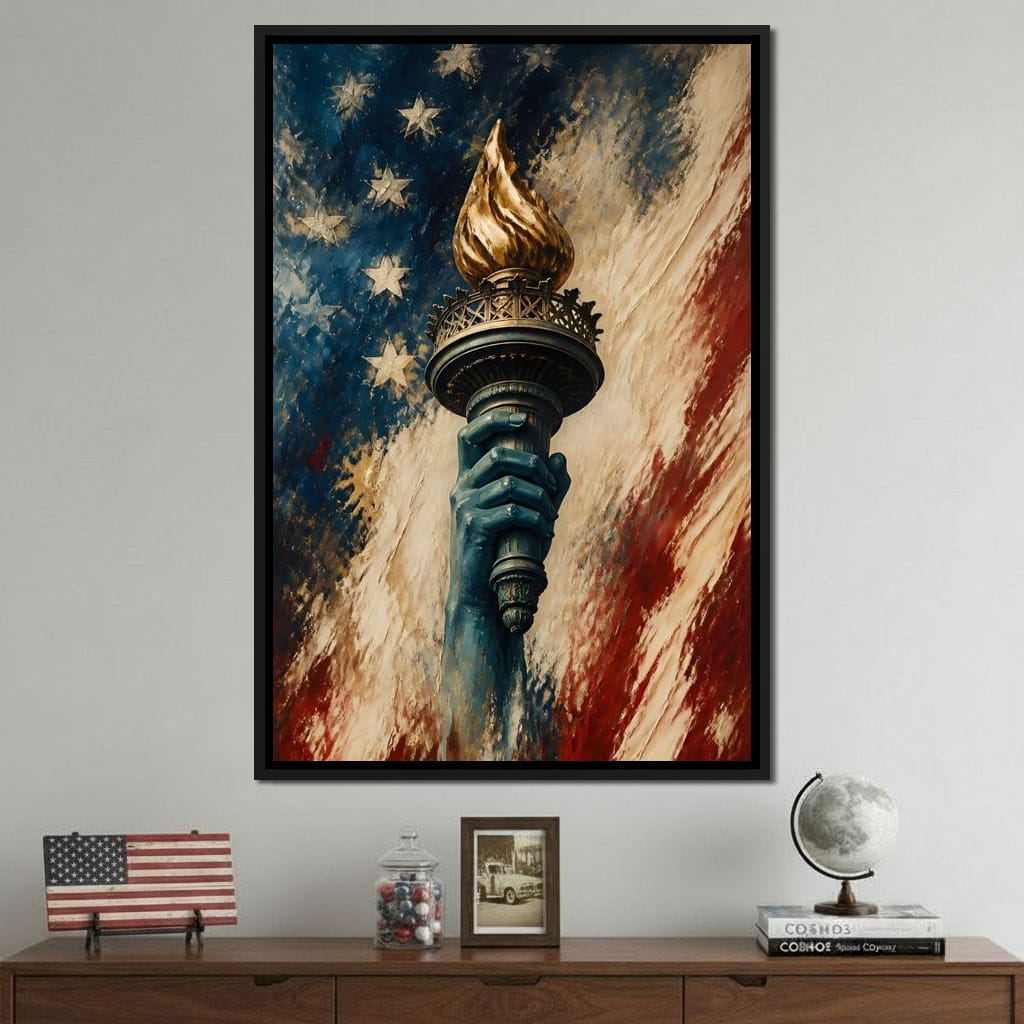 Liberty Igniting The Storm Canvas Wall Art