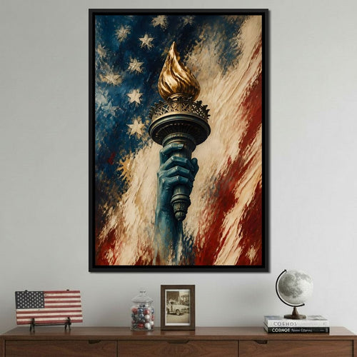 Liberty Igniting The Storm Canvas Wall Art