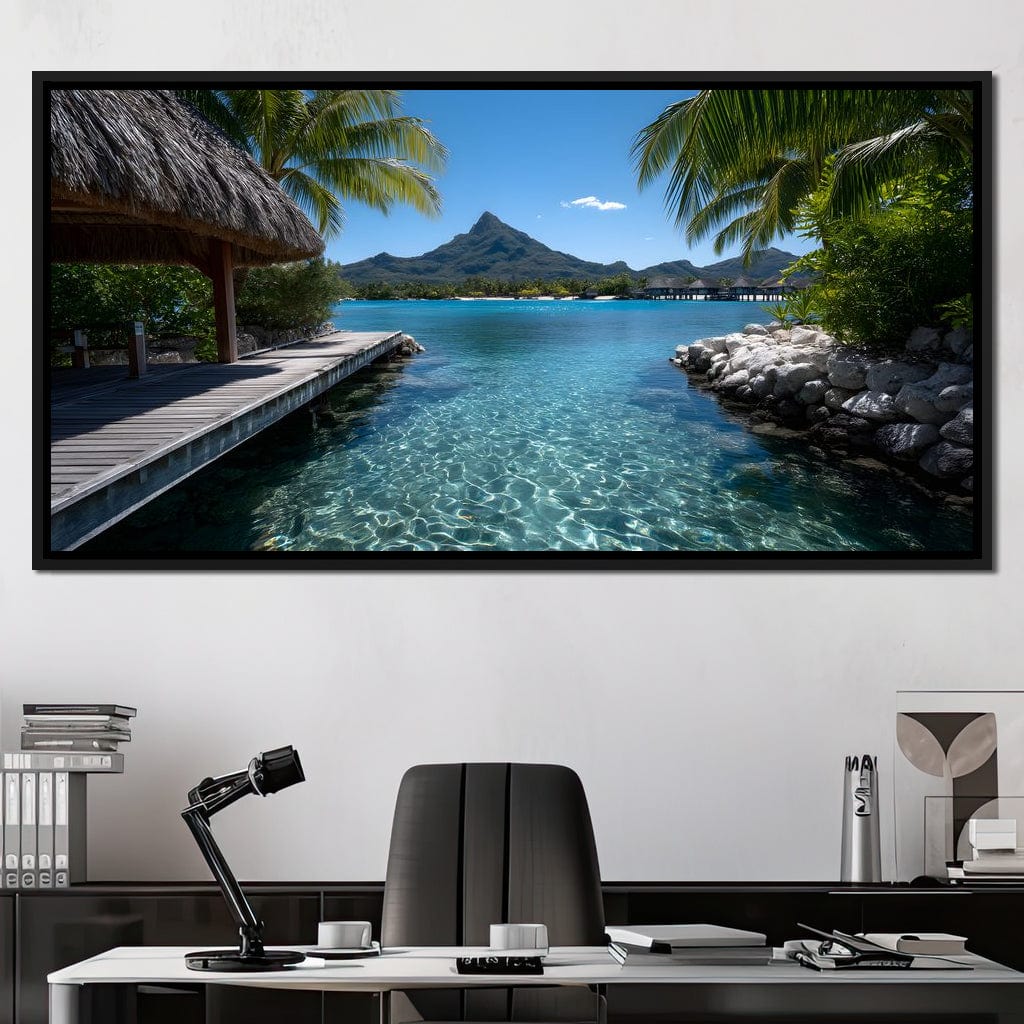 Tranquil Island Paradise Scene Canvas Wall Art