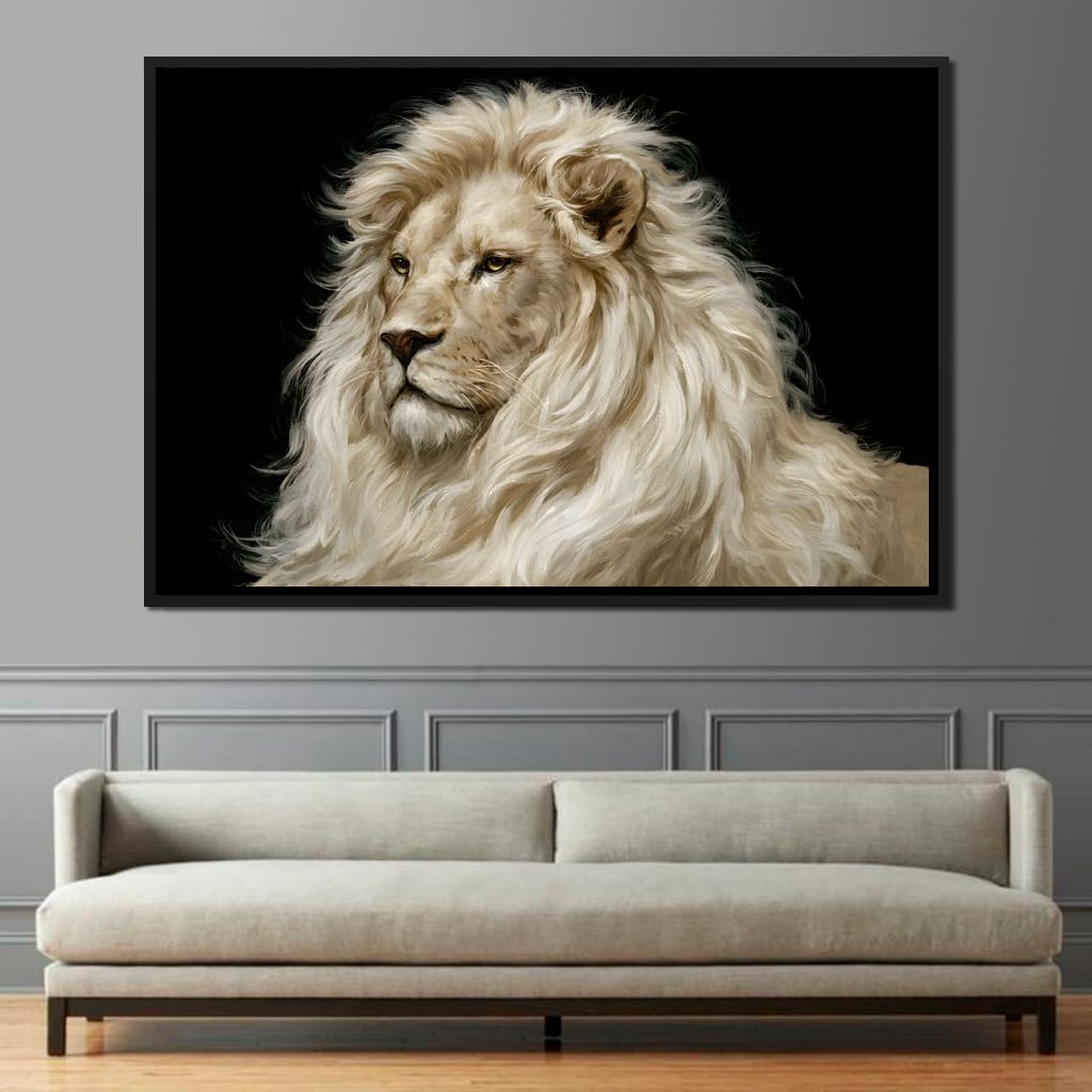 Noble Lion Mane of the Silent Plains Canvas Wall Art