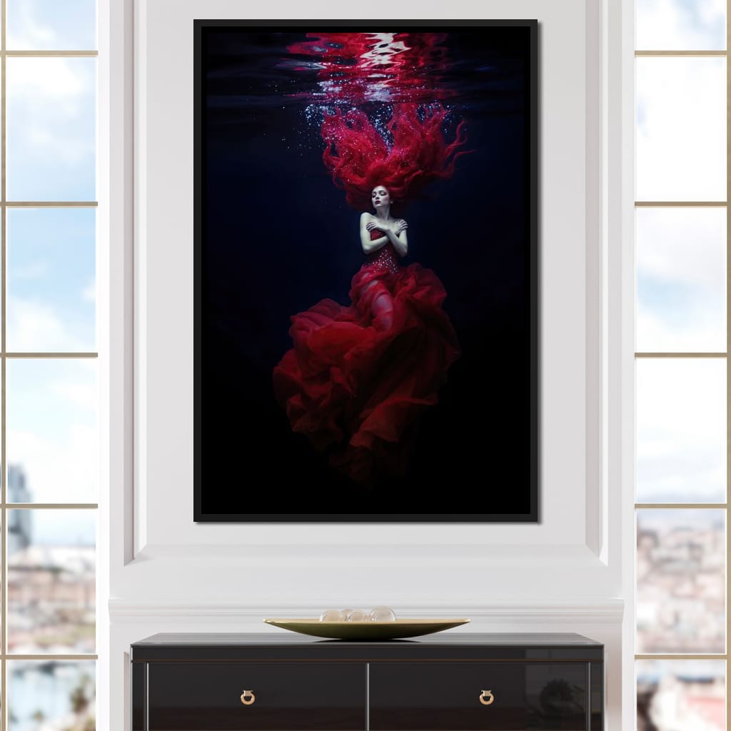 Crimson Depths Canvas Wall Art