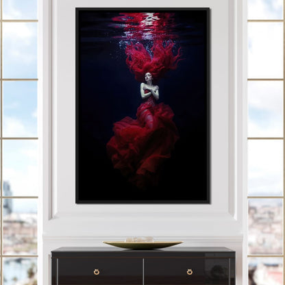 Crimson Depths Canvas Wall Art