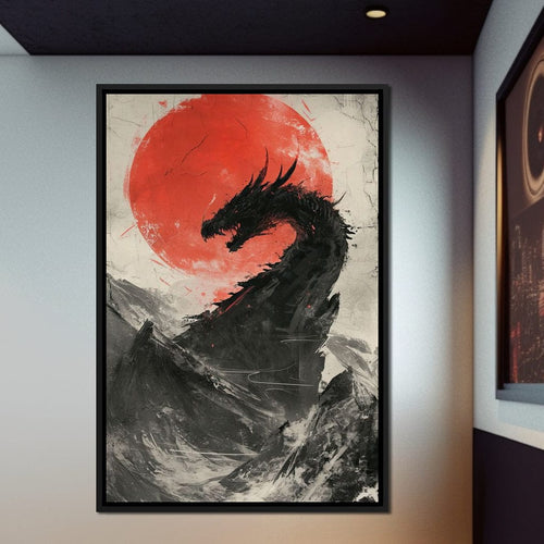 Sunrise Dragon Sovereignty Canvas Wall Art