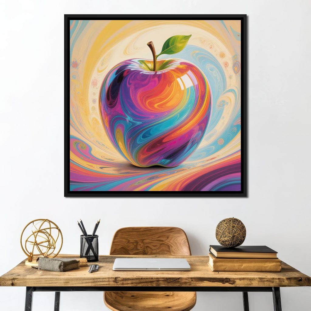 The Enchanted Rainbow Apple Canvas Wall Art