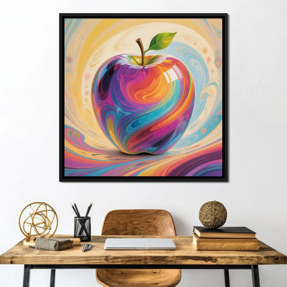The Enchanted Rainbow Apple Canvas Wall Art