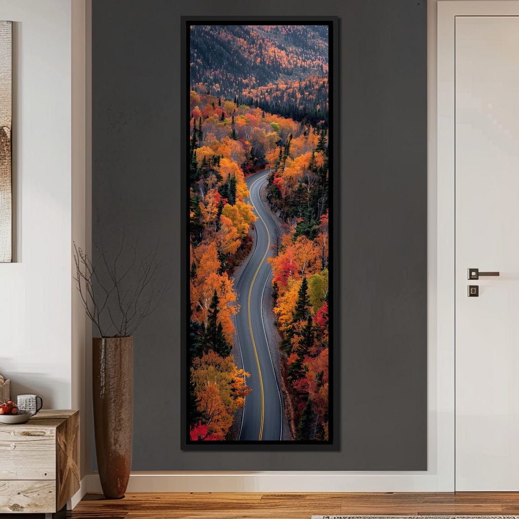 Autumn Road Canvas Wall Art