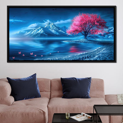 Arctic Sakura Bloom Canvas Wall Art
