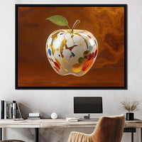 The Kintsugi Apple Canvas Wall Art