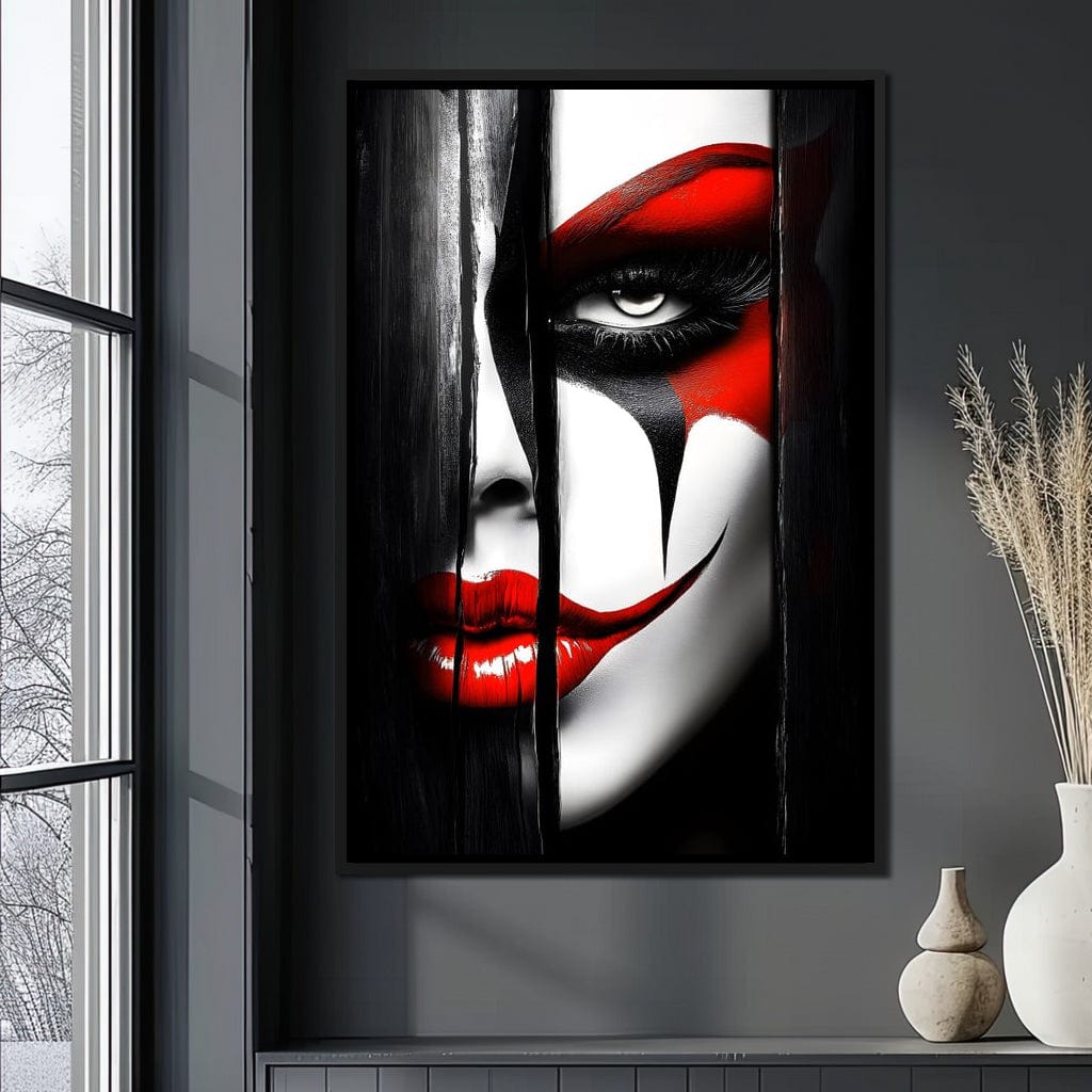 Monochrome Joker Reverie Canvas Wall Art