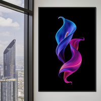 Cosmic Petal Helix Canvas Wall Art