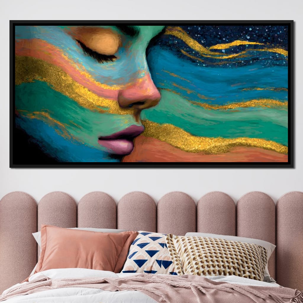 Celestial Dream Portrait Glow Canvas Wall Art