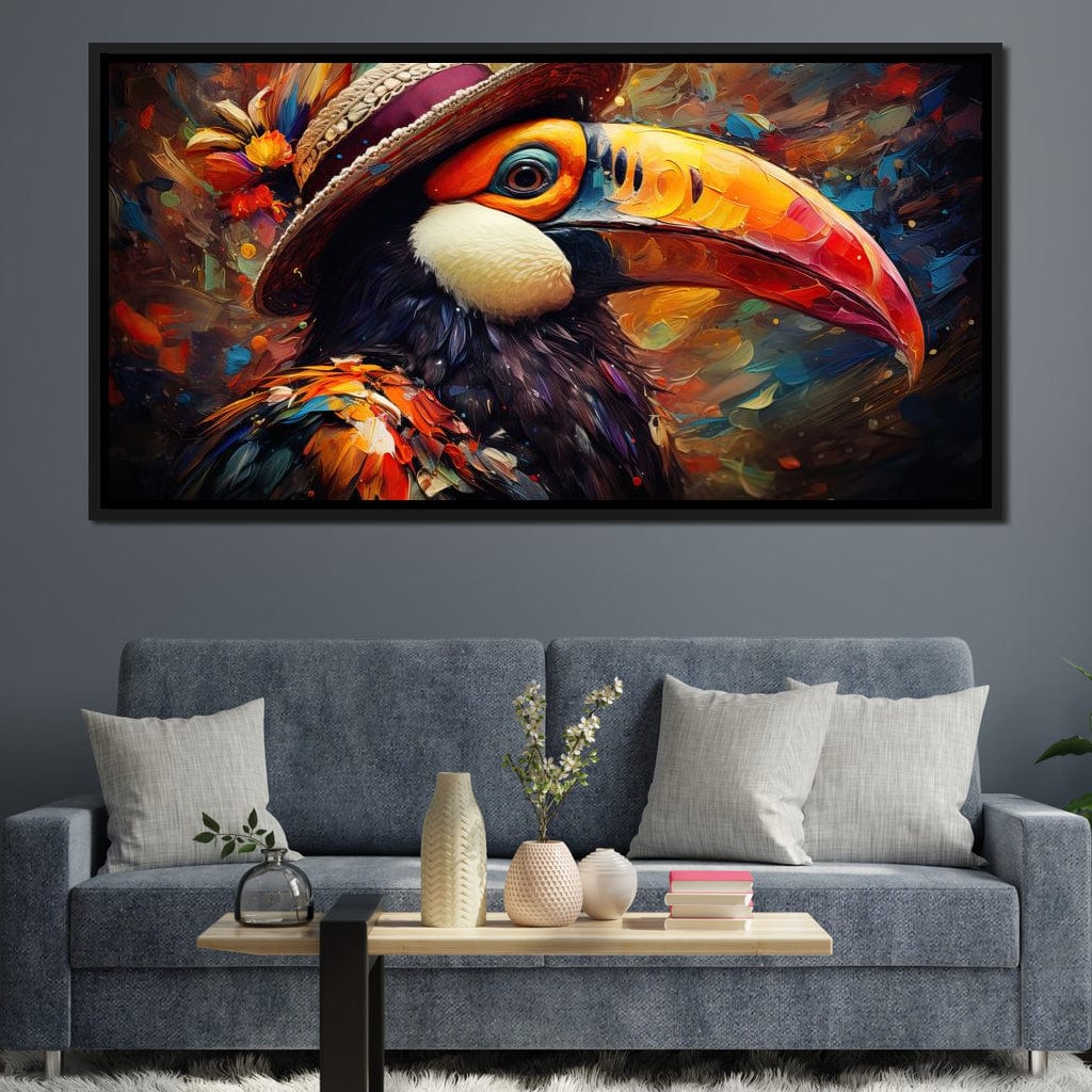 Tucan Tourist Canvas Wall Art
