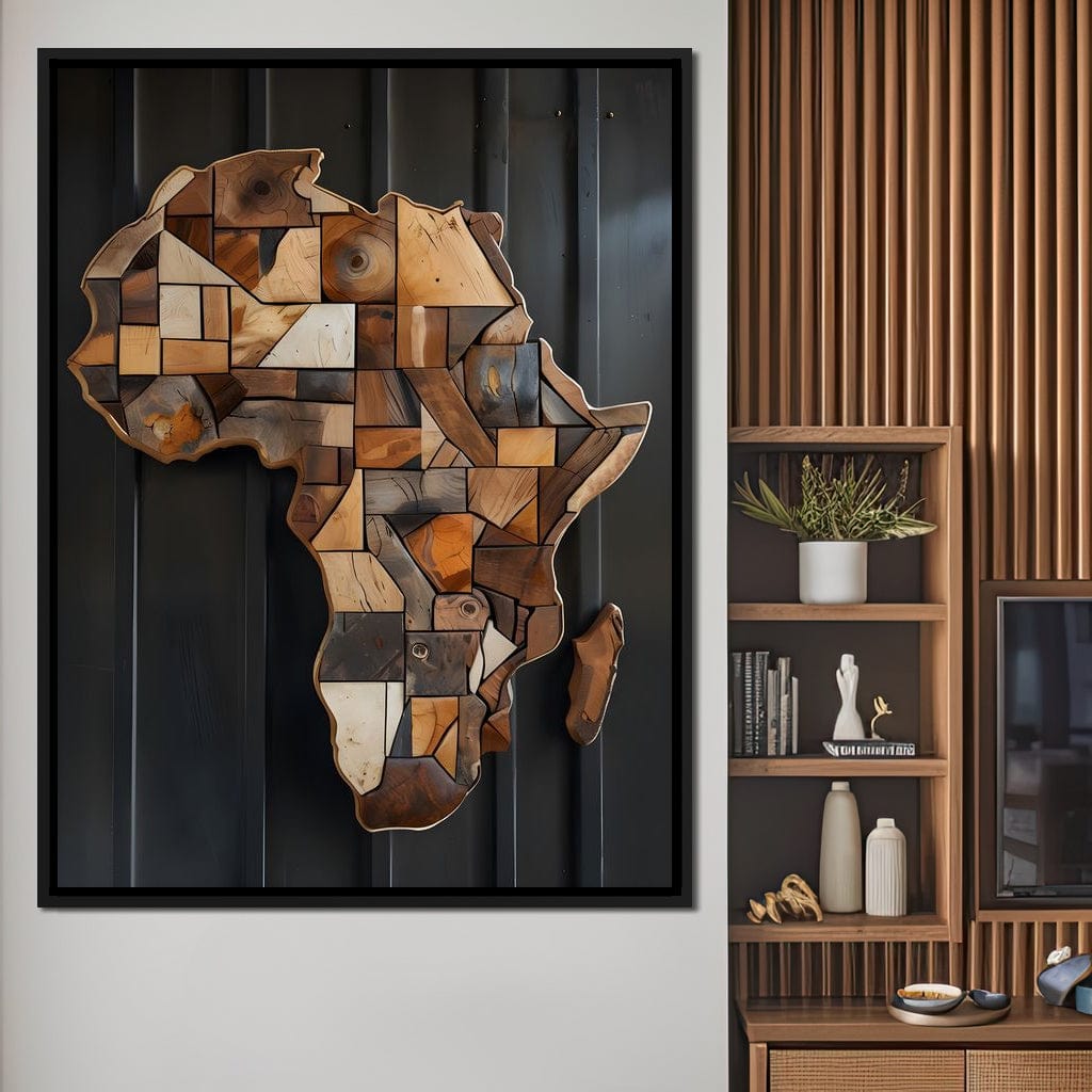 Africa Wooden Art Canvas Wall Art