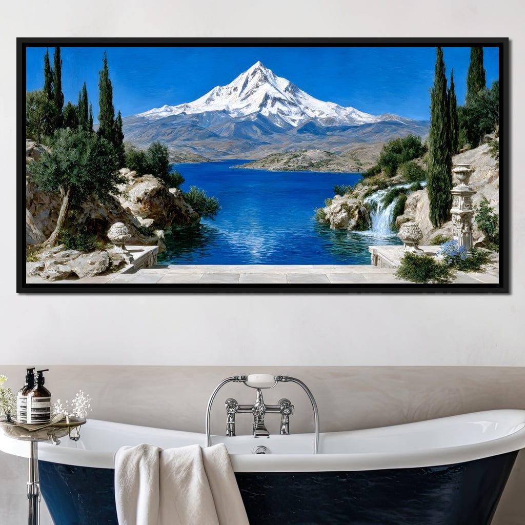 Majestic Peaks and Tranquility Canvas Wall Art