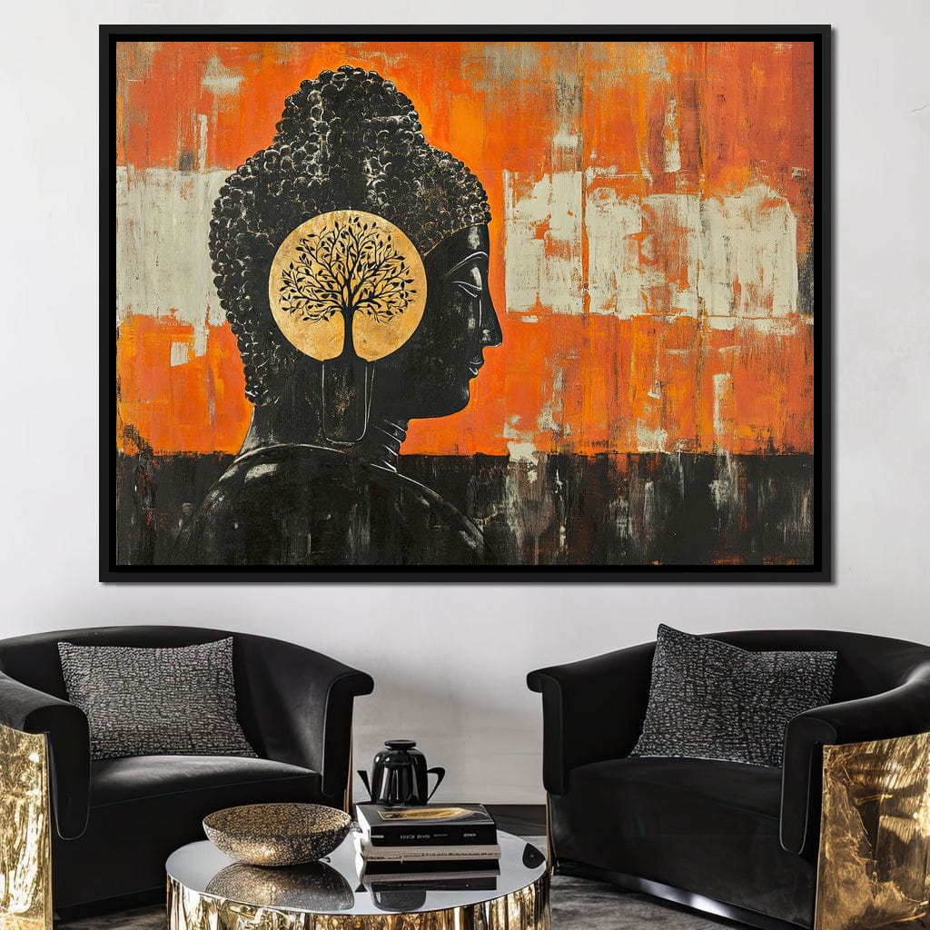 Golden Tree of Enlightenment Canvas Wall Art
