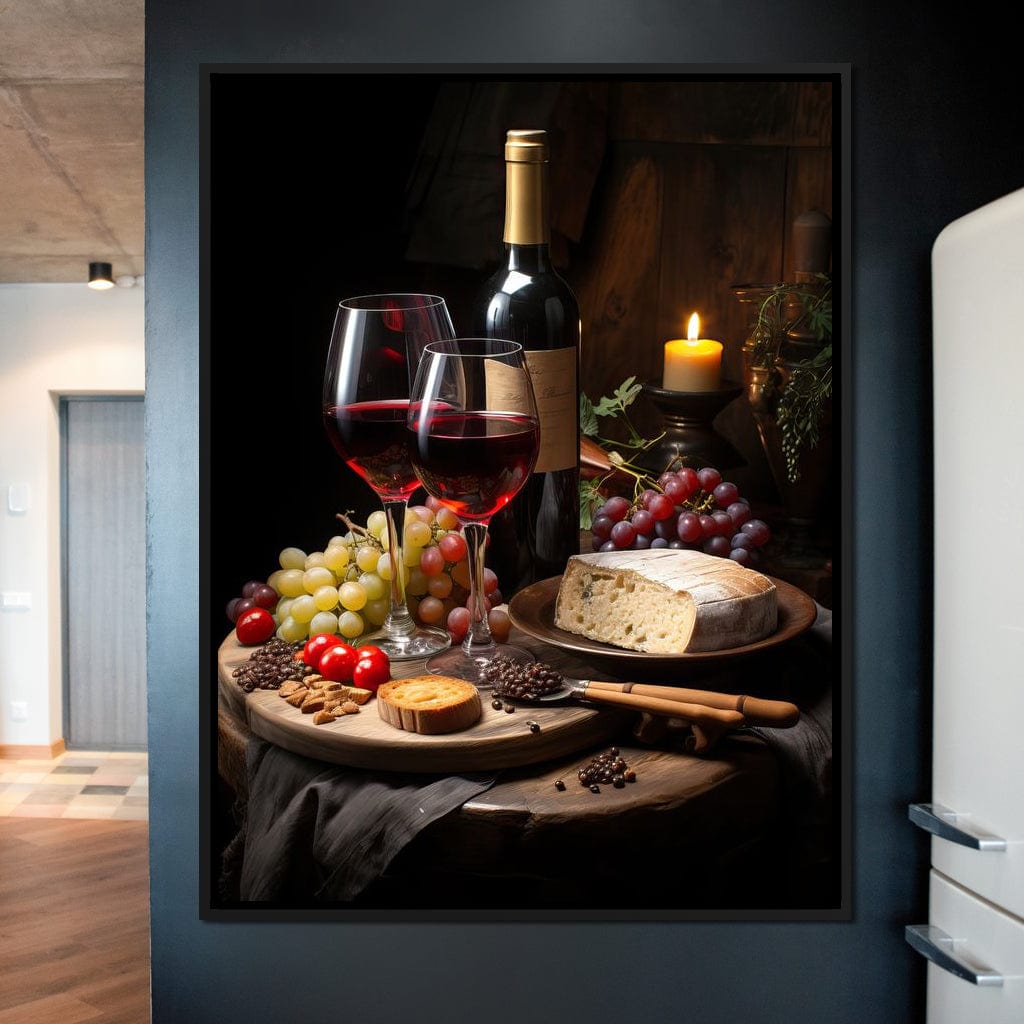 Wine Cheese Banquet Canvas Wall Art