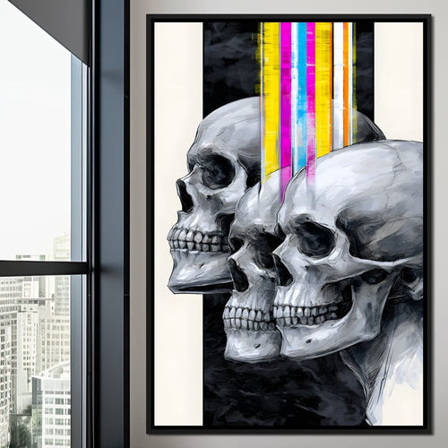 Trilogy of Modern Mortality Canvas Wall Art