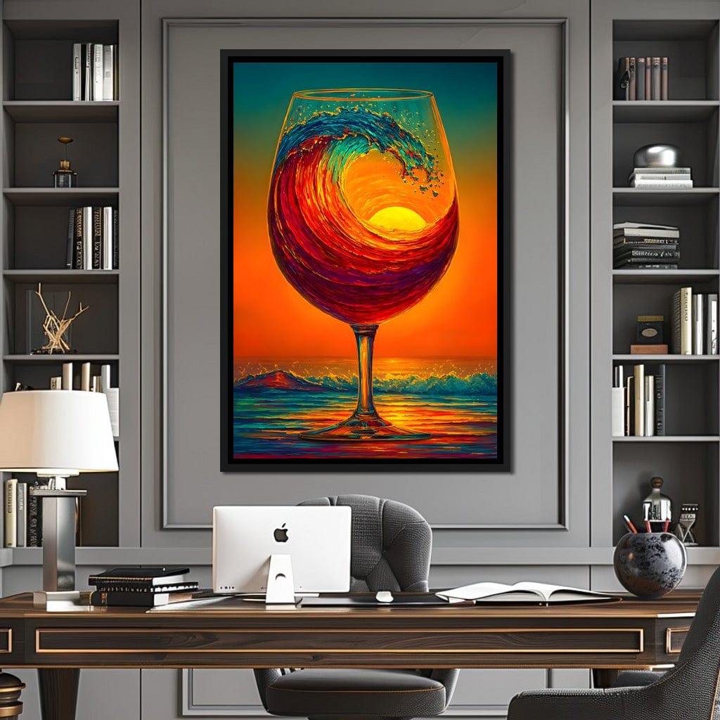 Sunlit Wave Enchantment Canvas Wall Art