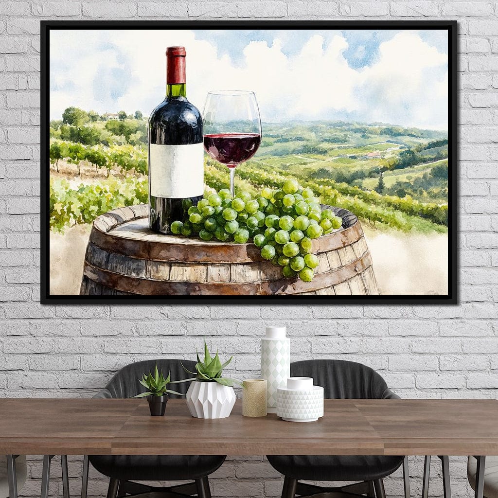 Vineyard Landscape Canvas Wall Art