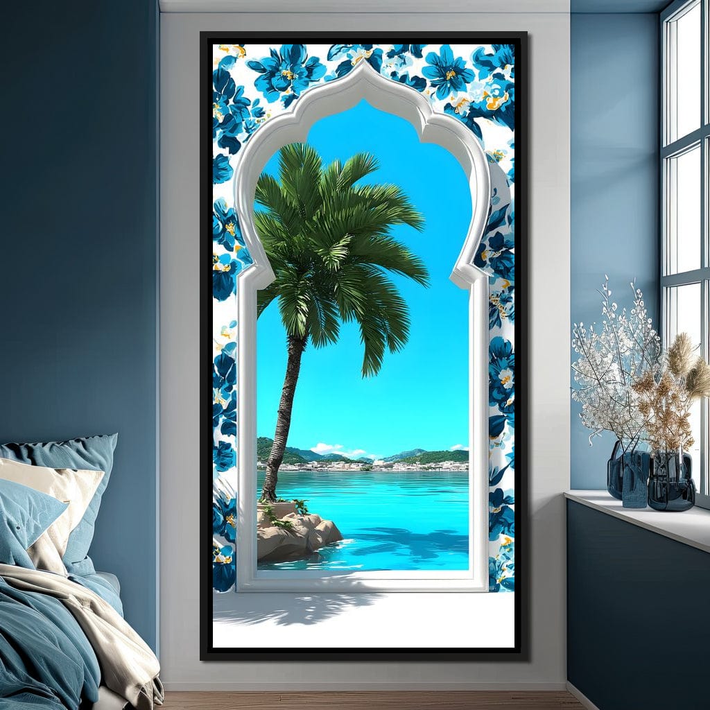 Tropical Window to Tranquility Canvas Wall Art