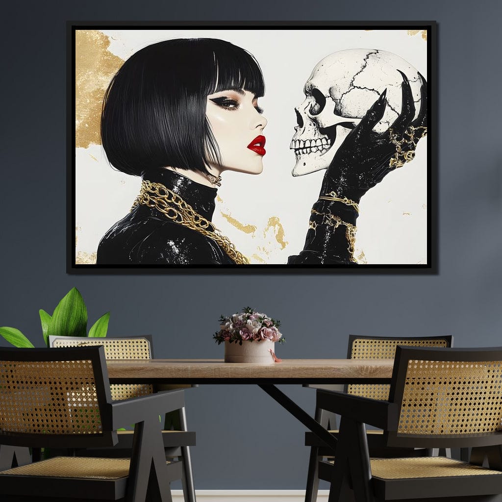 Eternal Bond Skull Canvas Wall Art