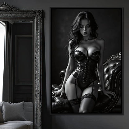 Obsidienne Noir - The Velvet Eclipse Canvas Wall Art