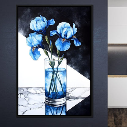 Iris Reflections in Glass Canvas Wall Art