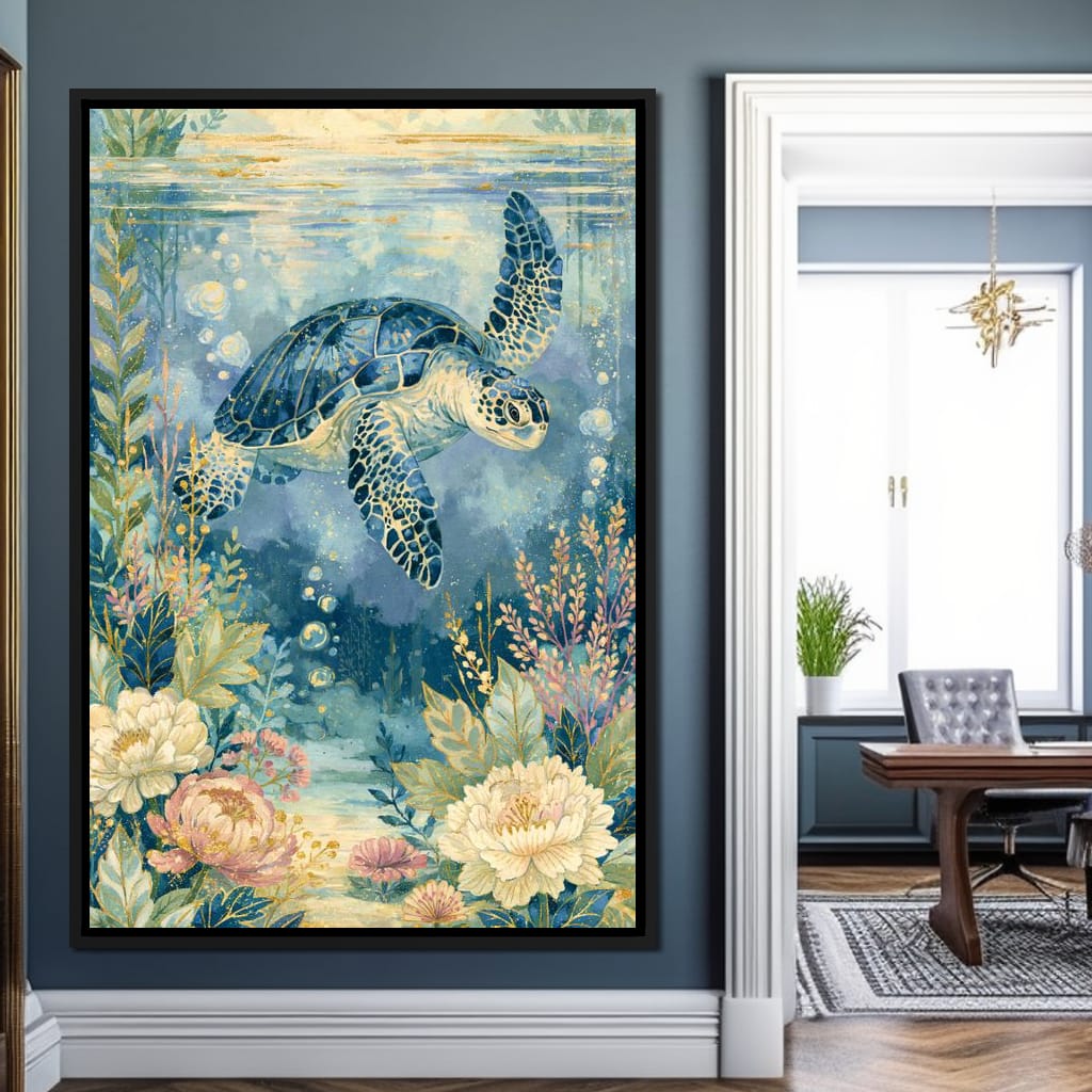 Silent Passage Through The Deep Sea Canvas Wall Art