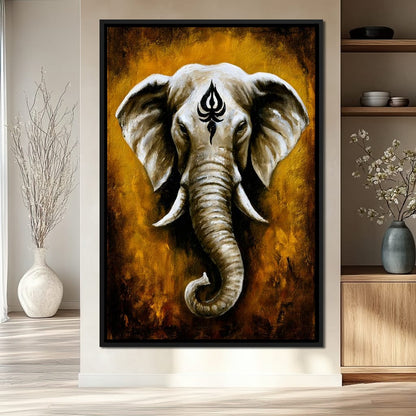 Sacred Wisdom Of The Tusker Canvas Wall Art