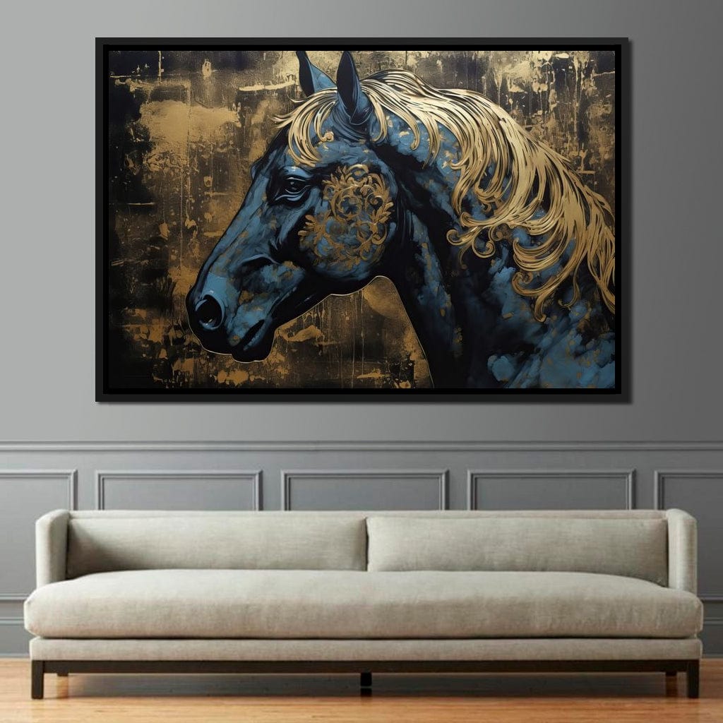 Gilded Royal Horse Canvas Wall Art