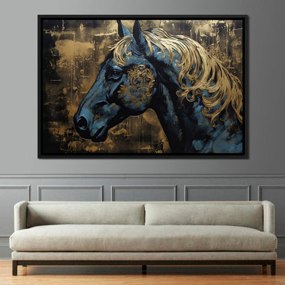 Gilded Royal Horse Canvas Wall Art
