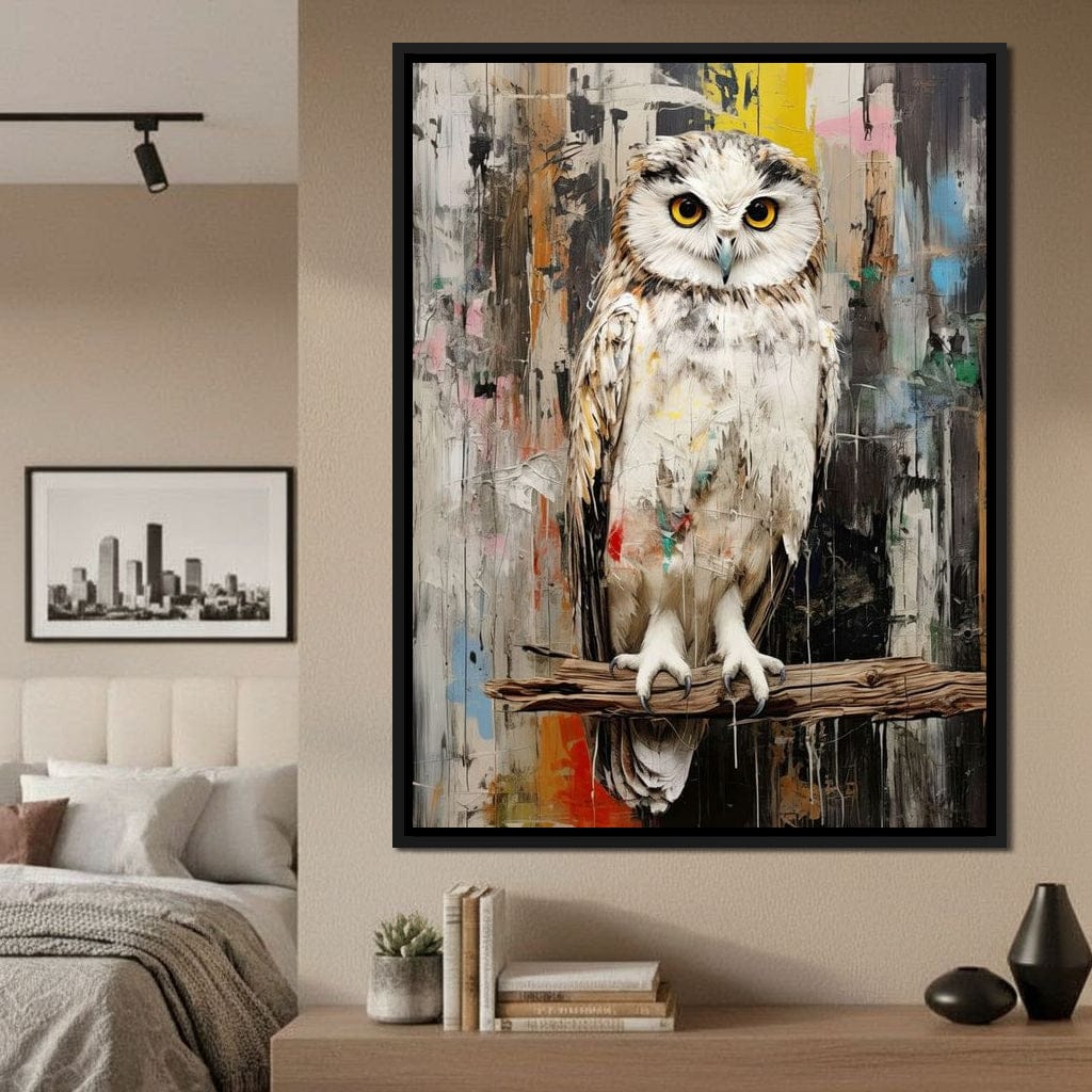 Owls Mystic Gaze Canvas Wall Art