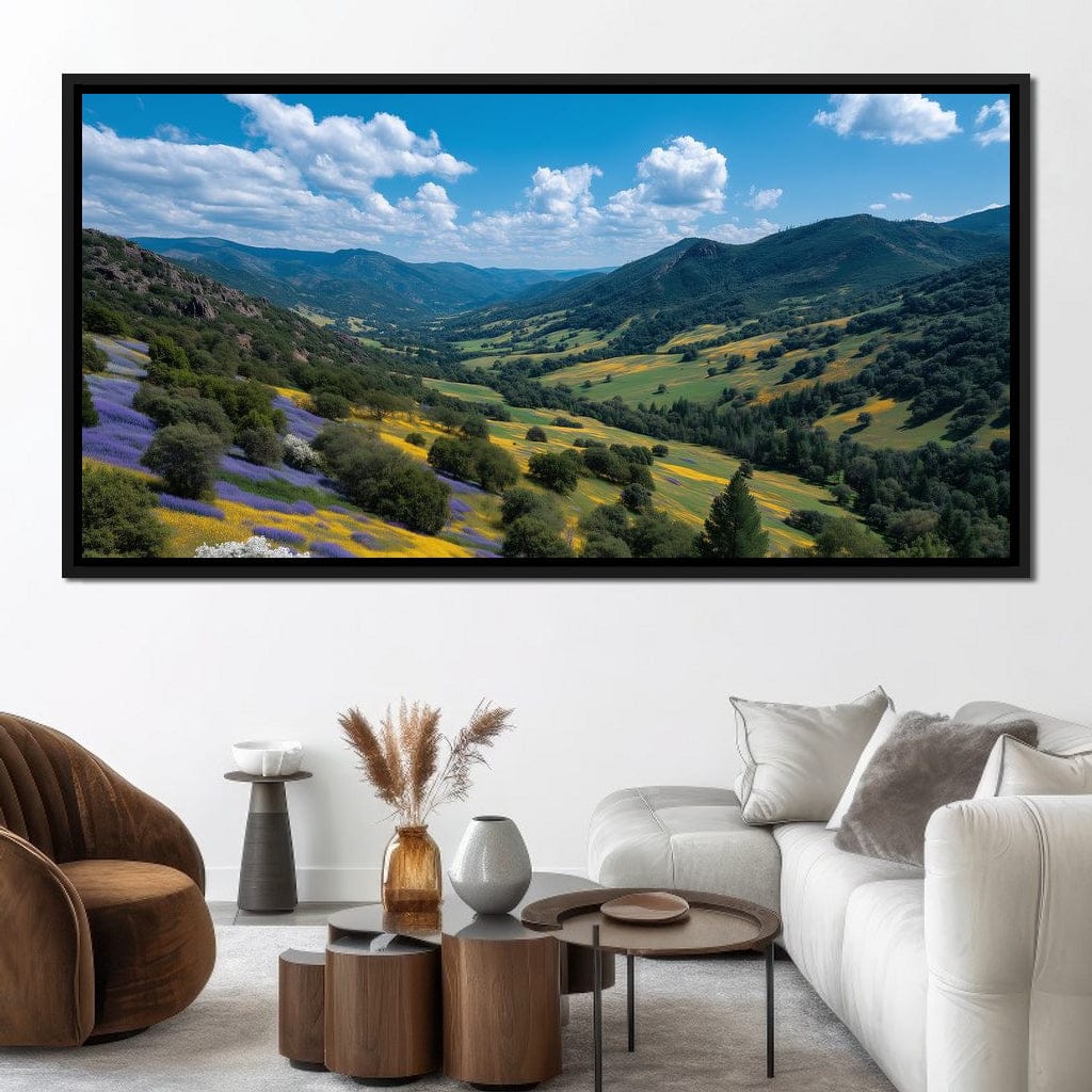 Wildflower Valley Vista Sky Canvas Wall Art