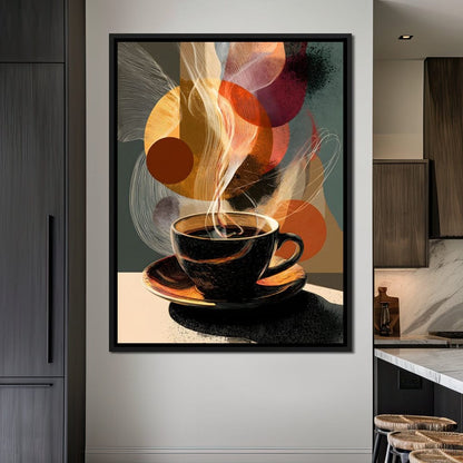 Morning Brew Abstract Fusion Canvas Wall Art