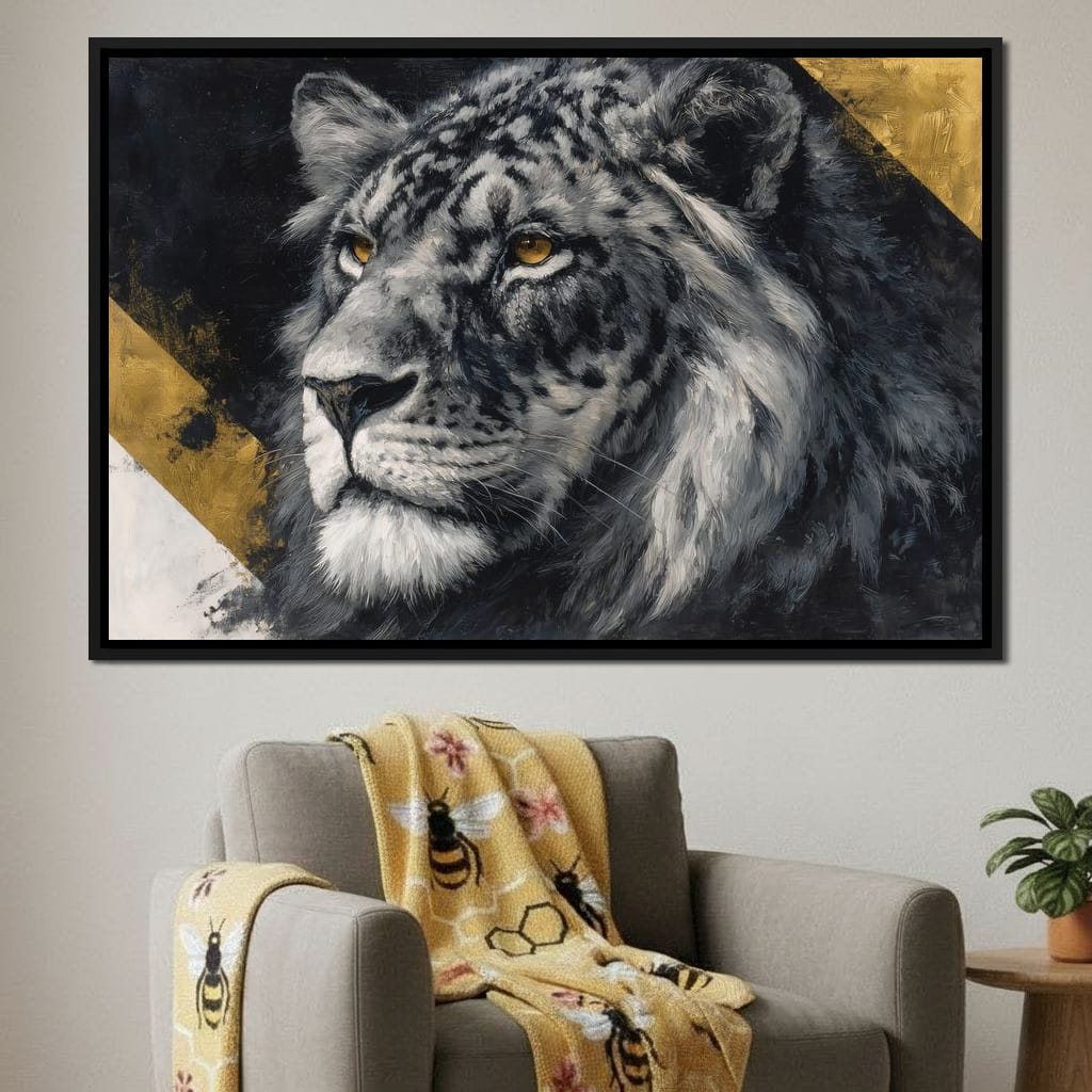 Golden Eyed Lion King Canvas Wall Art