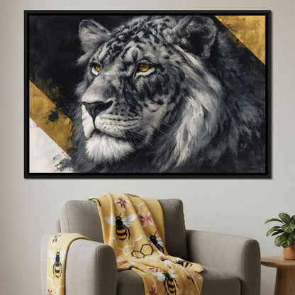 Golden Eyed Lion King Canvas Wall Art