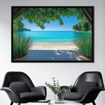 Tropical Tranquil Escape Canvas Wall Art