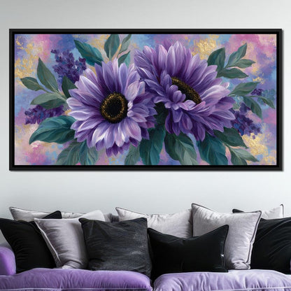 Lavender Blooms Radiance Canvas Wall Art