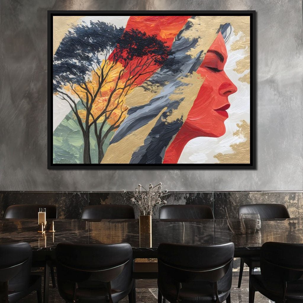 Tree of Vibrant Reflections Canvas Wall Art