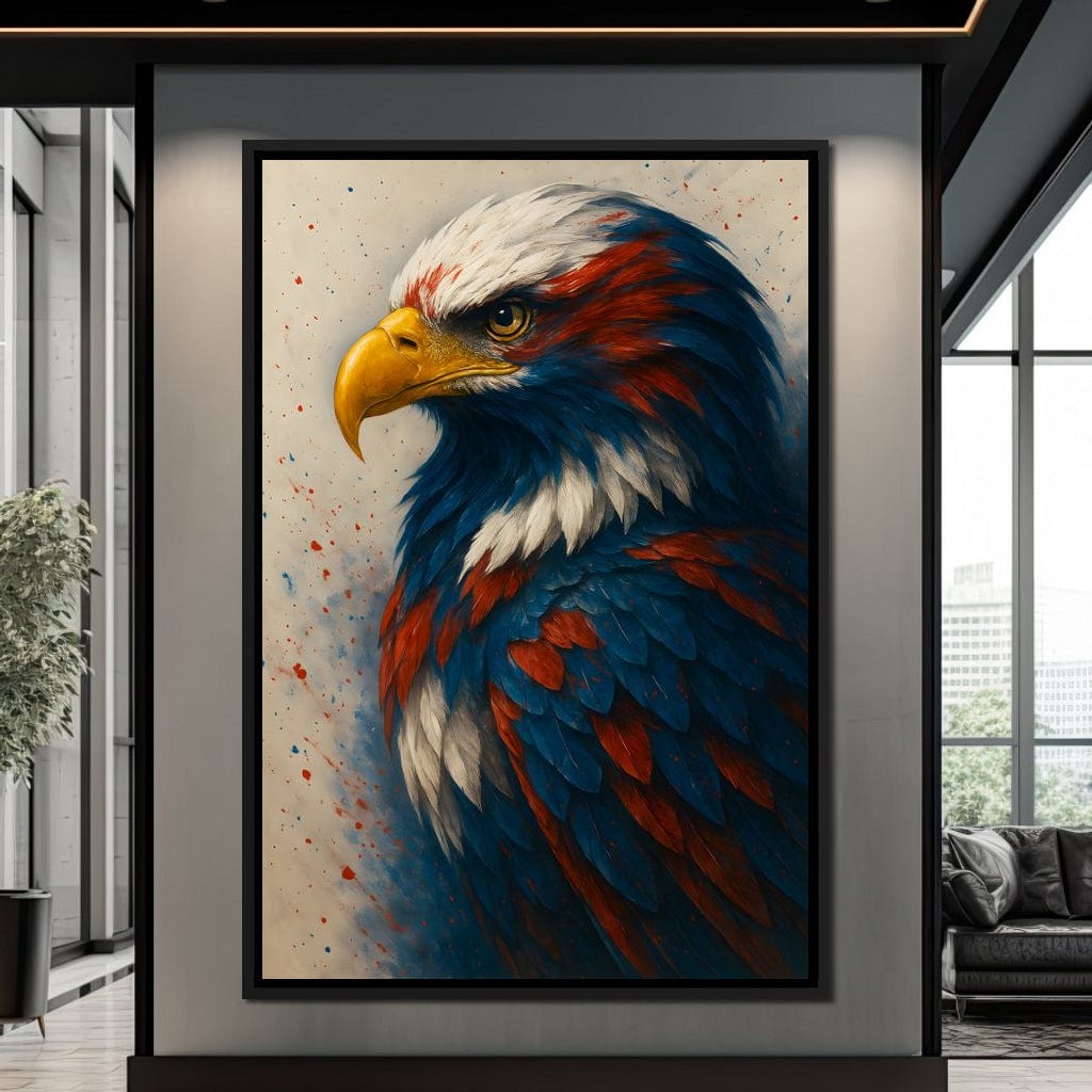 Eagle Majesty Feathered Glory Canvas Wall Art