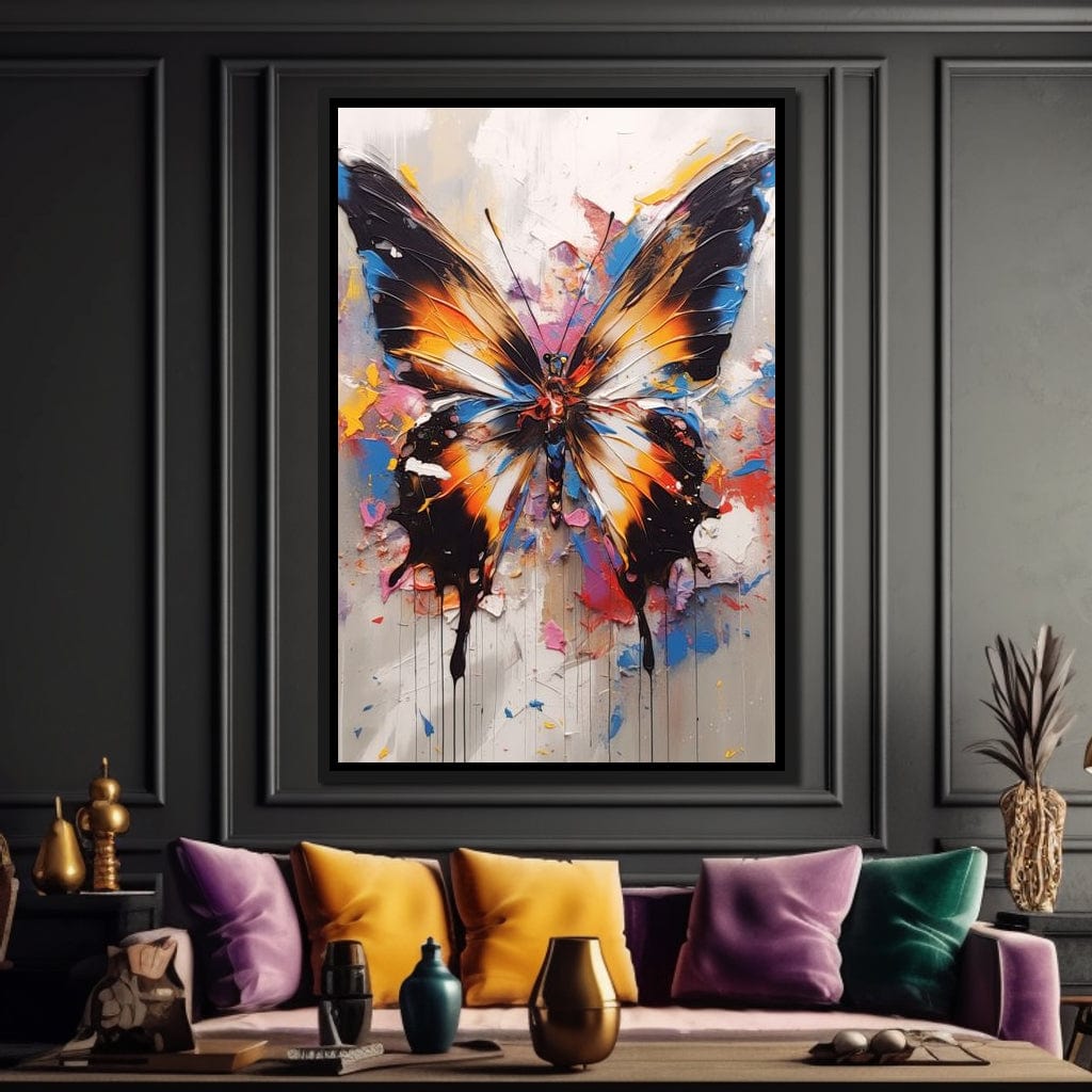Psychedelic Lepidoptera Canvas Wall Art